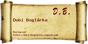 Dobi Boglárka névjegykártya